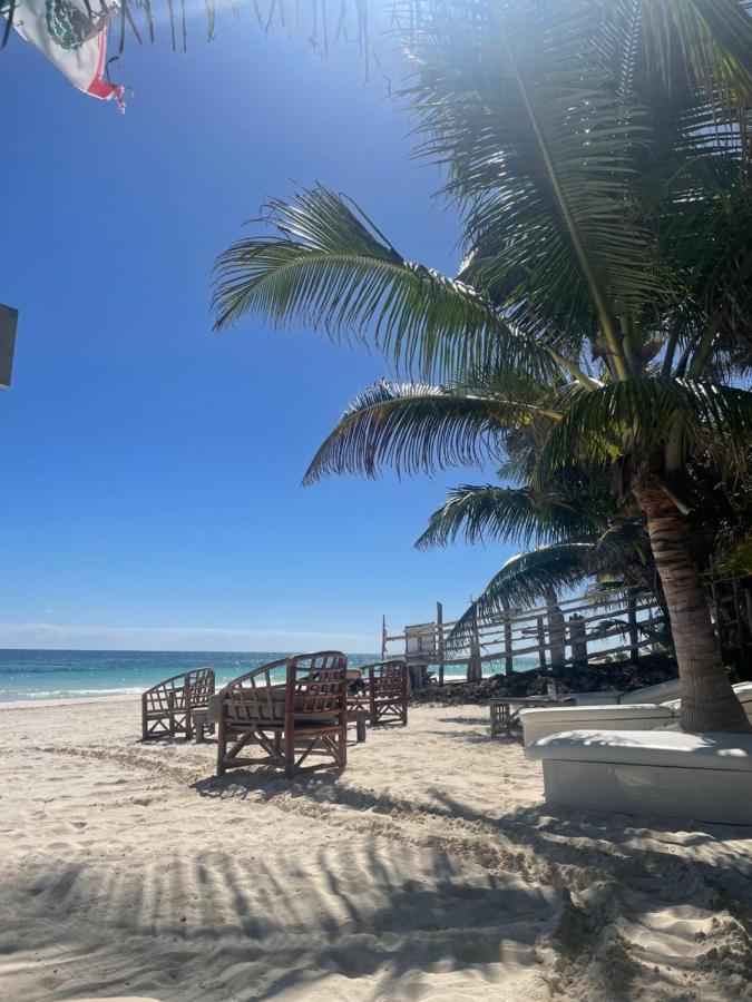 Chavez Eco Beach Camping And Cabanas Tulum Bagian luar foto